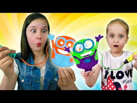 3 МАРКЕРА Челлендж с 3D РУЧКОЙ ❗️ Объемные Раскраски Новые Правила