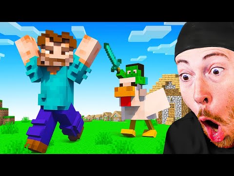 Minecraft Steve vs Chicken Jockey! WHO WINS? (FUNNIEST Animation Battle)