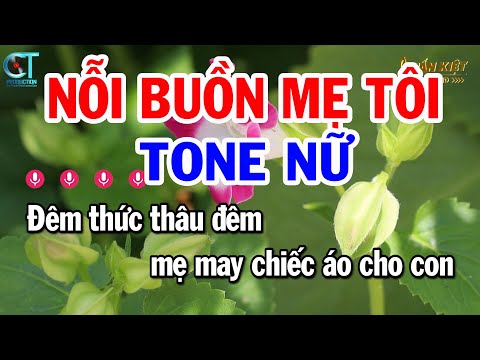 Karaoke Nỗi Buồn Mẹ Tôi Tone Nữ F#m | Nhạc Sống Mới || Karaoke Tuấn Kiệt