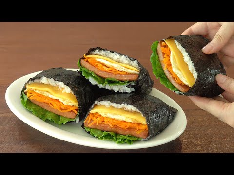 샌드위치 같은 김밥, 이렇게 만들면 쉬워요 :: 스팸샌드김밥 :: 접는 김밥 :: Spam Gimbap, Folding Gimbap