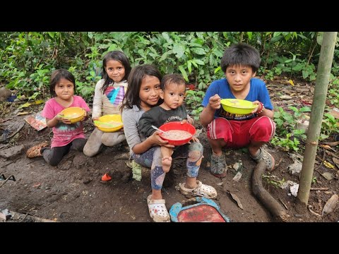 Los encontramos SIN DESAYUNAR / Johana les hizo desayuno a Margaret y sus 5 hermanitos