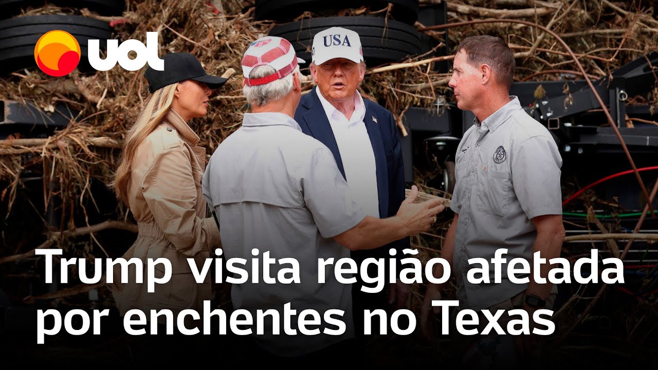 Trump visita o Texas após enchentes que deixaram mais de 100 mortos nos EUA; confira