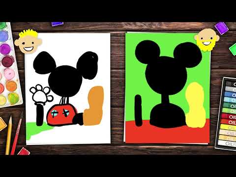 How to draw Mickey Mouse, Clubhouse playground, drawing and painting for kids ￼