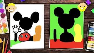 How to draw Mickey Mouse, Clubhouse playground, drawing and painting for kids ￼