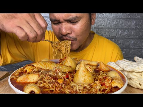 Musim hujan seblak pedas ful toping kuah pedas Mukbang