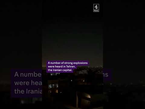 Iranian air defence systems fire at incoming Israeli strikes