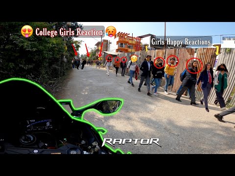 Cute Girls college Reactions & Girls Happy Reactions On Zx10r First Time In Dehradun & Loud Exhaust