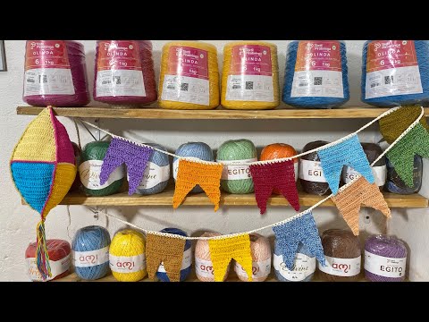 Crochê Fácil de Fazer - Bandeirinhas Em Crochê Para Festa Junina