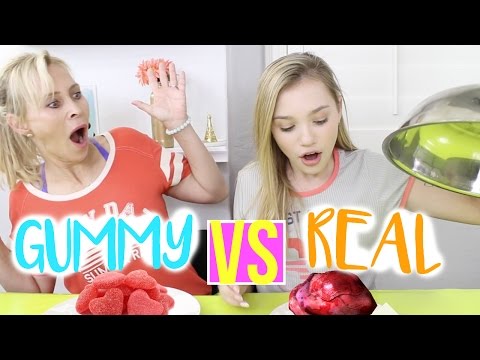Gummy vs Real Food Challenge! ft. Mom | Sasha Morga