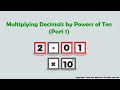 Multiplying Decimals by Powers of Ten