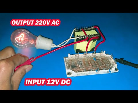 12V DC to 220V AC inverter easy way to make from broken IGBT module