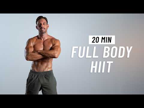 20 Min Full Body Fat Burning HIIT Workout at Home (No Jumping, No Equipment)