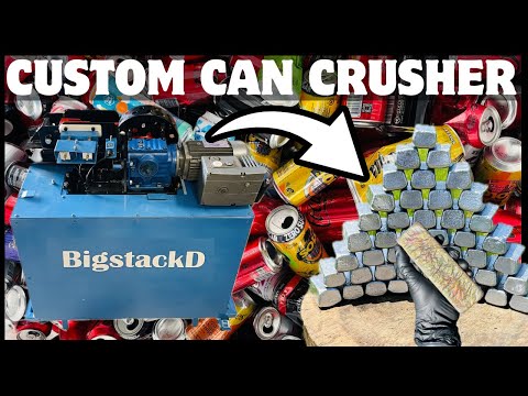 Custom Can Crusher - V8 Motor Melt - Melting Aluminium Cans - ASMR Metal Melting - Trash To Treasure