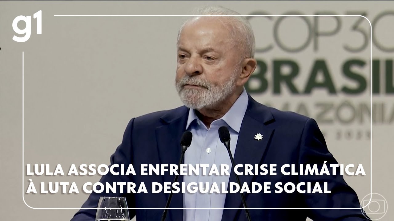 Lula associa enfrentar crise ecológica contra desigualdade social TV Online Lula associa enfrentar crise ecológica contra desigualdade social