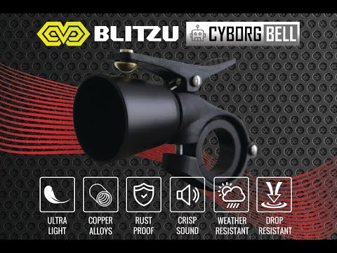 BLITZU Cyborg Bell. Fits most Bike Handlebar 22.2-31.8mm