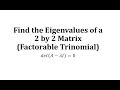 Eigenvalues and Determinants in Matrices