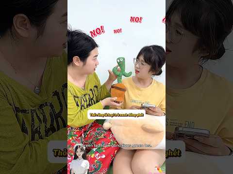 Dùng cây xương rồng biết nói troll bạn thân có phải trà xanh không và cái kết #shorts #short #funny