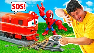 🚂🕷️ ¡Gregorio y Spiderman salvan los trenes! | Juegos divertidos de superhéroes
