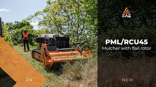The FAE PML/RCU mulcher with flail rotor for the FAE RCU45 remote controlled tracked carrier