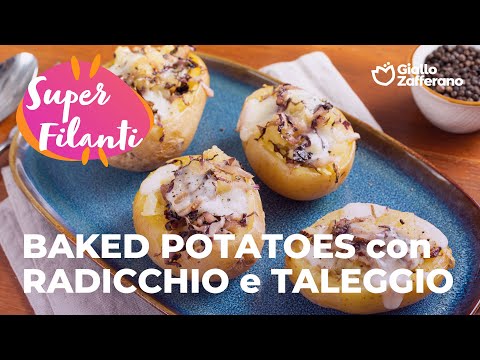 BAKED POTATOES con RADICCHIO e TALEGGIO - GUSTOSE E SUPER FILANTI🥔🍂🧀 #adv