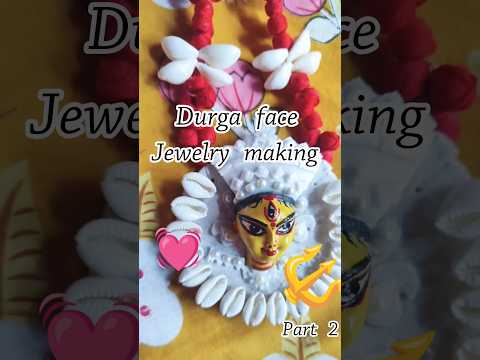 Durga face🔱 jewelry making step by step part 2#durgapuja#jewellery#clayart #claycraft#viralvideo#