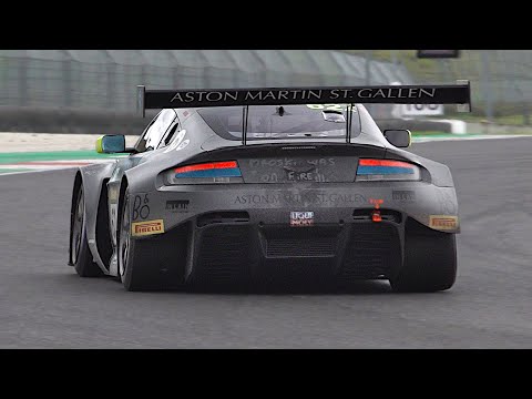 The 6.0 V12 powered Prodrive's Aston Martin Vantage GT3 sounds incredible with Unrestricted exhaust!