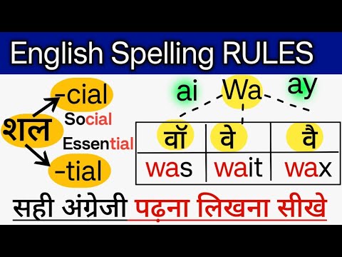 English spelling Rules |इंग्लिश पढ़ने और  लिखने के नियम सीखें | | English book padhna kaise sikhe