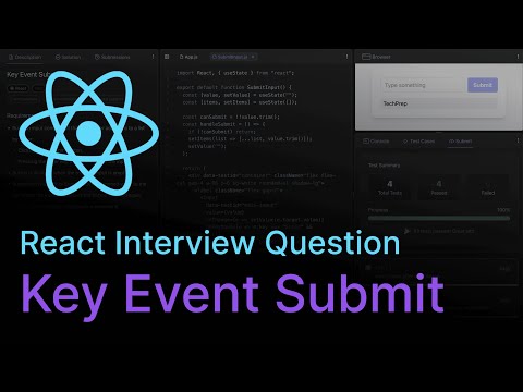 Key Event Submit - React Coding Interview Question