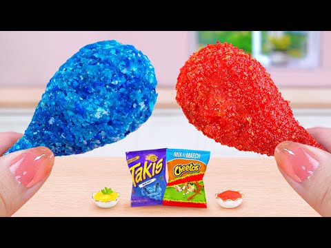 Best Spicy Fried Chicken 🤗 Miniature Chicken Fry Hot Cheetos vs Takis Recipe 💗 Tina Mini Cooking