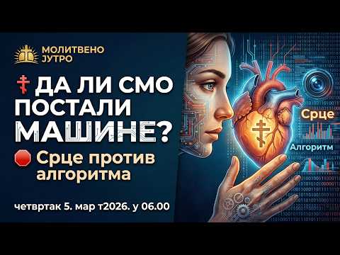 🕕#287☦️ДА ЛИ СМО ПОСТАЛИ МАШИНЕ? Срце против алгоритма | Молитвено јутро