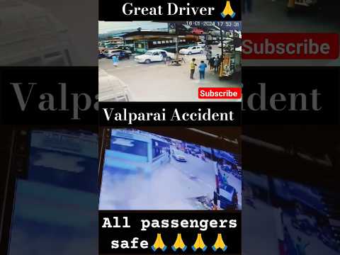 Valparai Bus Live Accident CCTV video #tnstc #bus #accident #cctv #livevideo #shorts #shortsfeed