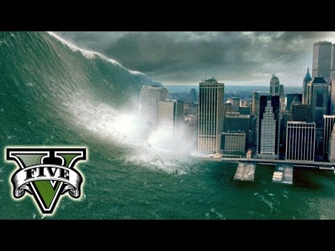 TSUNAMI EN GTA V Online - Hack de Inundación en GTA 5 - Impresionante Hacker Mod Grand Theft Auto V