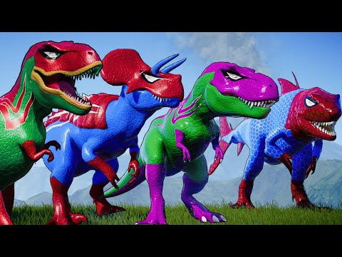 T-Rex vs Ultimasaurus Superhero Dinosaurs Battle Jurassic World Evolution