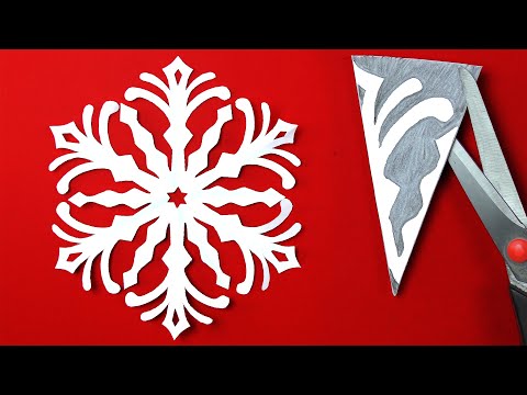 DIY Paper snowflakes. Easy Paper Snowflake cutting. How to make snowflakes out of paper