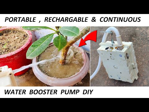 Make 12V DC Motor & UPS Battery Operated Rechargeable Water Pump