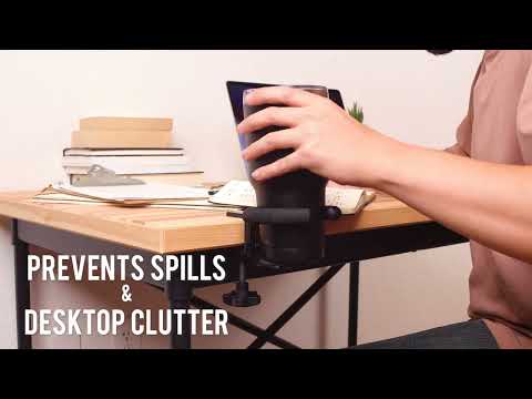 Never Spill Your Drink Again! | Frameworks Desk-Clamping Cup holder