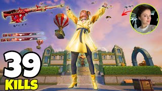39 KILLS !! WoW 😈 NEW MODE BEST AGGRESSIVE RUSH GAMEPLAY 🔥 BEST GIRL PLAYER | Pubg Mobile