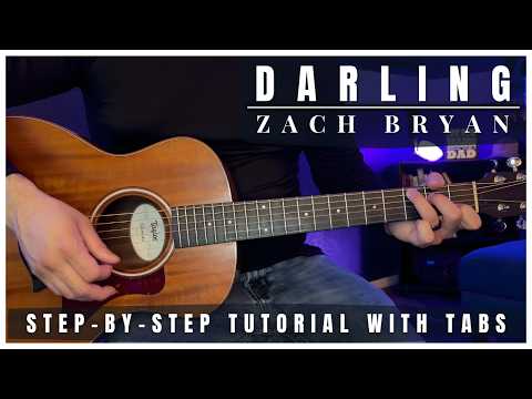 Darling  - Zach Bryan | Guitar Tutorial + Tabs