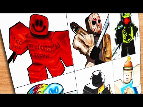 Dibujando [ROBLOX] Forsaken: TODOS c00lkidd - Jason, 1x1x1x1 , Bluudud Mafioso, 007n7 | CunsArt