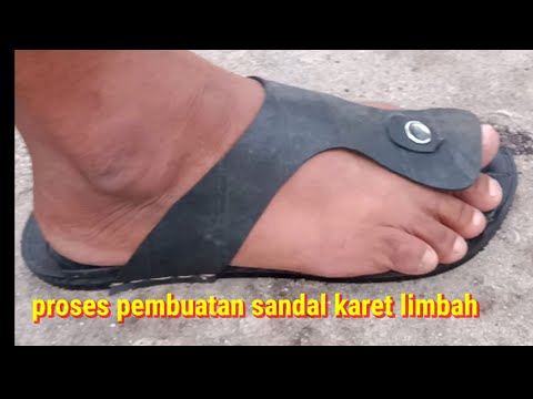 Cara membuat sandal dari karet limbah