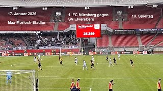 Stadionbesuch am 18. Spieltag bei 1.FC Nürnberg gegen SV Elversberg am 17.1.2026