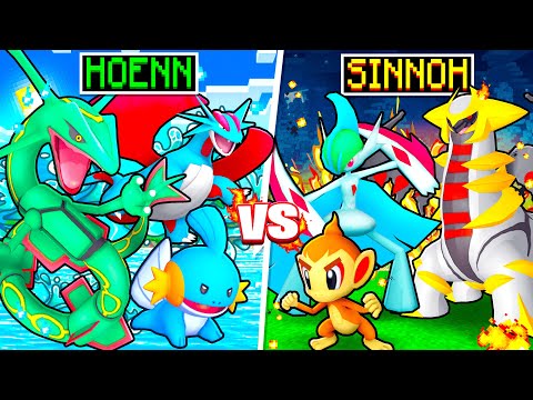 HOENN POKEMON Vs SINNOH POKEMON In Minecraft PIXELMON!