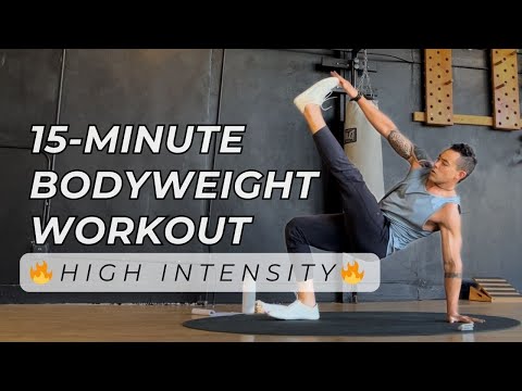 15-min Advanced Bodyweight Workout | High Intensity • EMOM-format