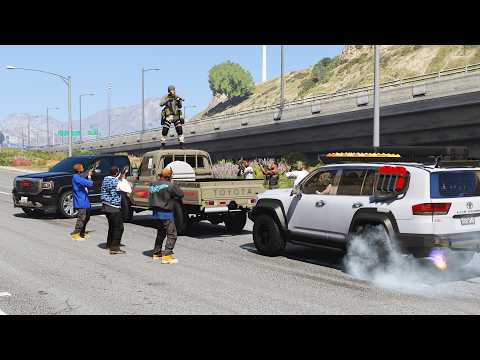 رجال الوادي تحاصر راعي الشاص لكنه يرد بحركة جنونية ، الجبل والوادي الجزء 2 || قراند 5 - GTAV