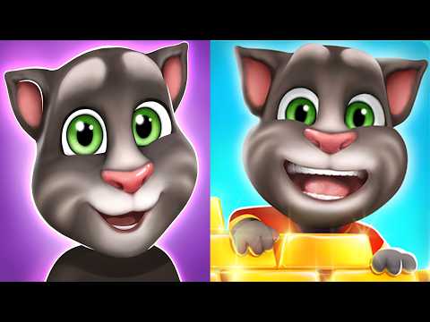 Talking Tom Gold Run vs My Talking Tom ios Andriod Gameplay 2025 Gold run vs Tom world Ep4258