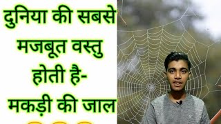 दुनिया की सबसे मजबूत वस्तु होती है - मकड़ी की जाल #shorts ।। S K Facts Explorer ।।