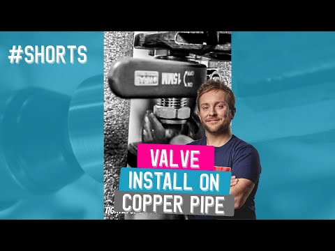 Install lever valve on copper pipe plumbing #shorts