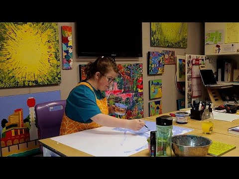 YouTube video thumbnail: Inside the UK art Studio Empowering Autistic Artists Amid Trump's Discredited Autism Claims