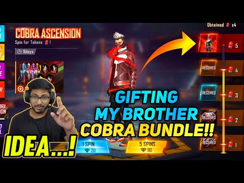 Gifting My Brother Cobra Ascension Bundle  -  Free Fire Telugu - MBG ARMY