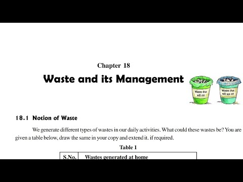Waste and its management (part 1)| 9th science chapter 18 CGBSE | SCERT | Science | CGBSE
